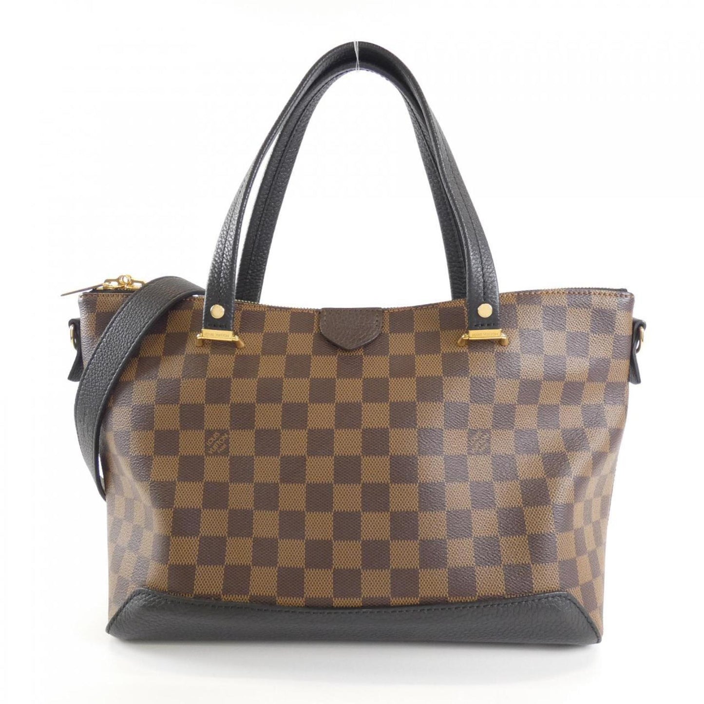 Louis Vuitton Black Ebene Coated Canvas Leather Handbag Shoulder Bag ()