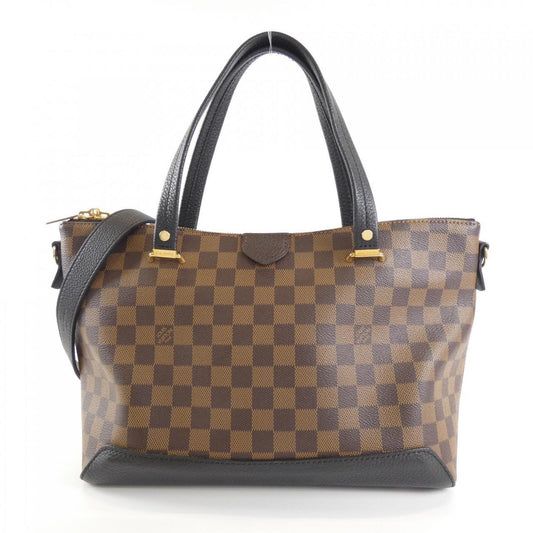 Louis Vuitton Black Ebene Coated Canvas Leather Handbag Shoulder Bag ()