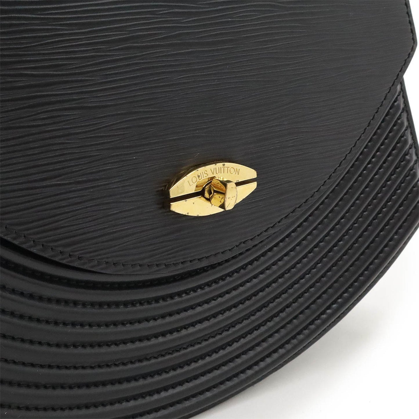 Louis Vuitton Noir Epi Leather Handbag Shoulder Bag