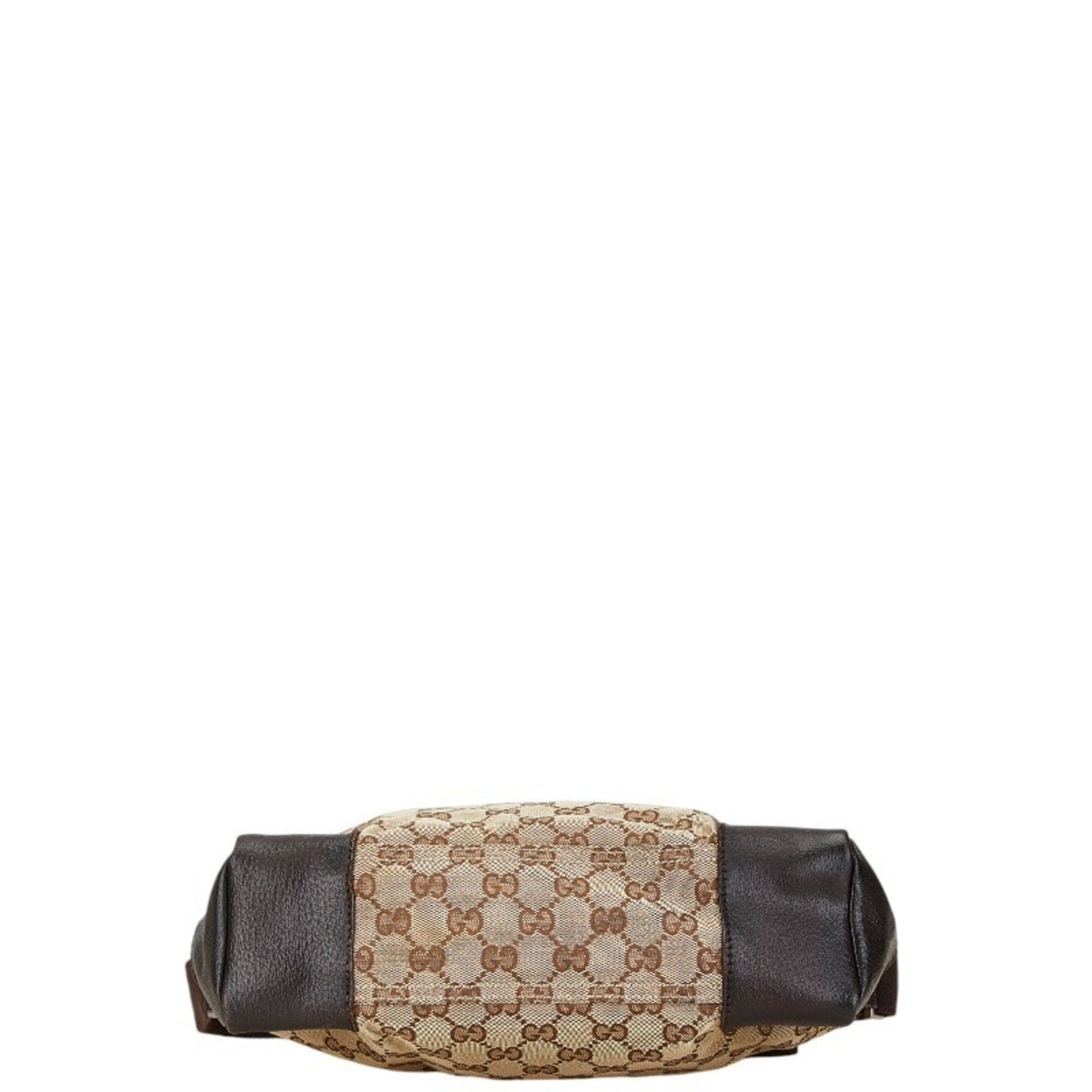Gucci Beige Brown Canvas Leather Shoulder Bag