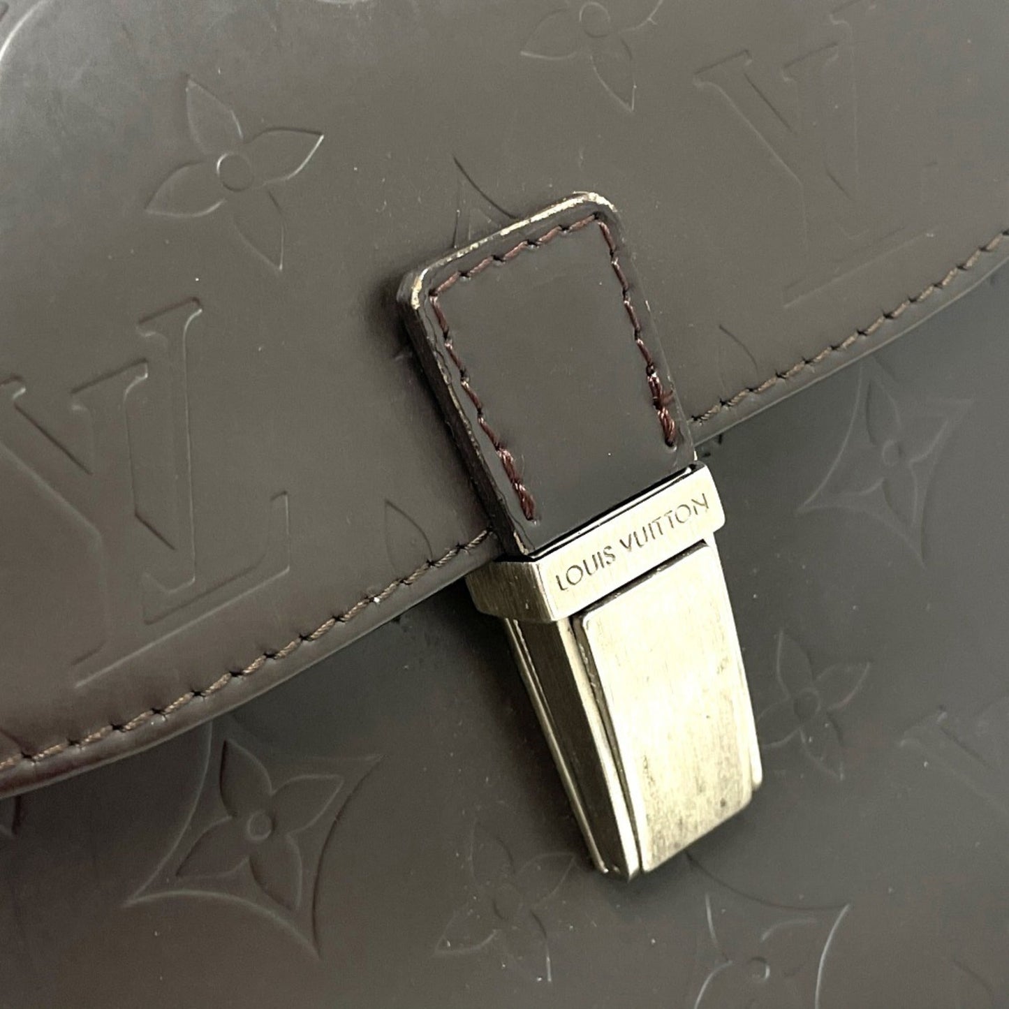 Louis Vuitton Monogram Glace Brown Coffee Shoulder Bag