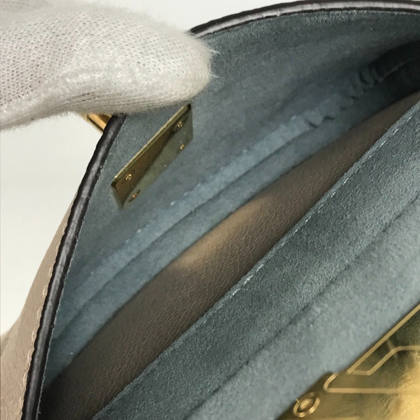 Louis Vuitton Beige Leather Shoulder Bag