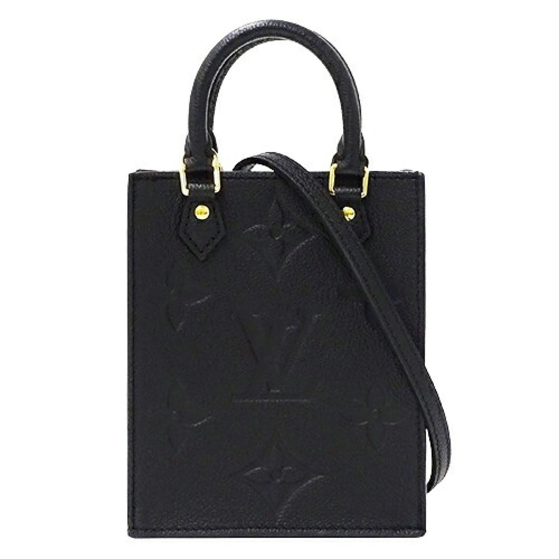 Louis Vuitton Black Noir Monogram Empreinte Handbag Shoulder Bag ()