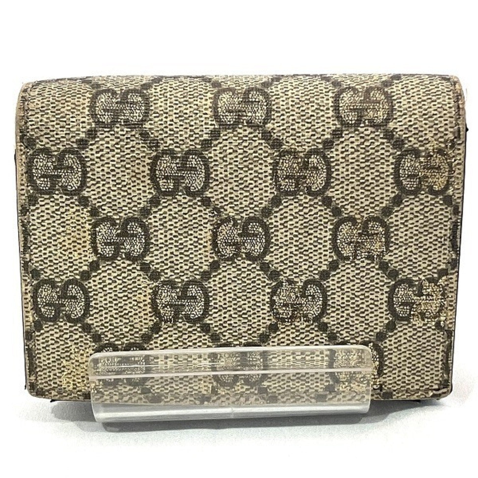 Gucci Gg Supreme Beige Gg Supreme Pvc Leather Coin Purse/Coin Case ()