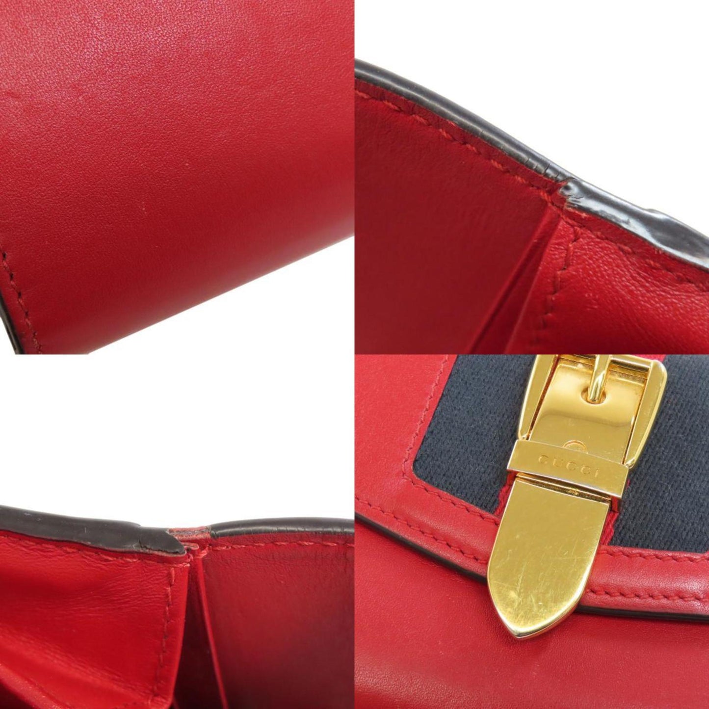 Gucci Red Color Leather Coin Purse/Coin Case