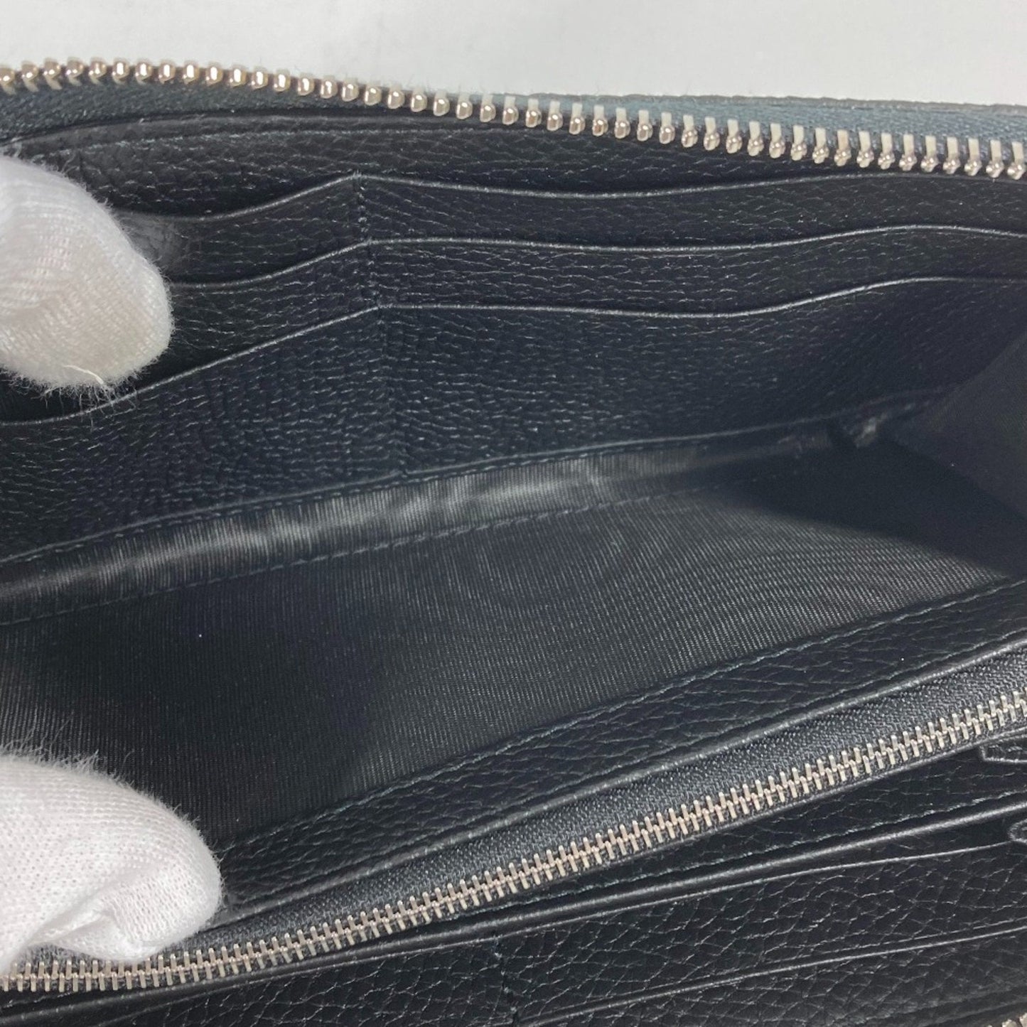 Gucci Black Leather Long Wallet (Bi-Fold)