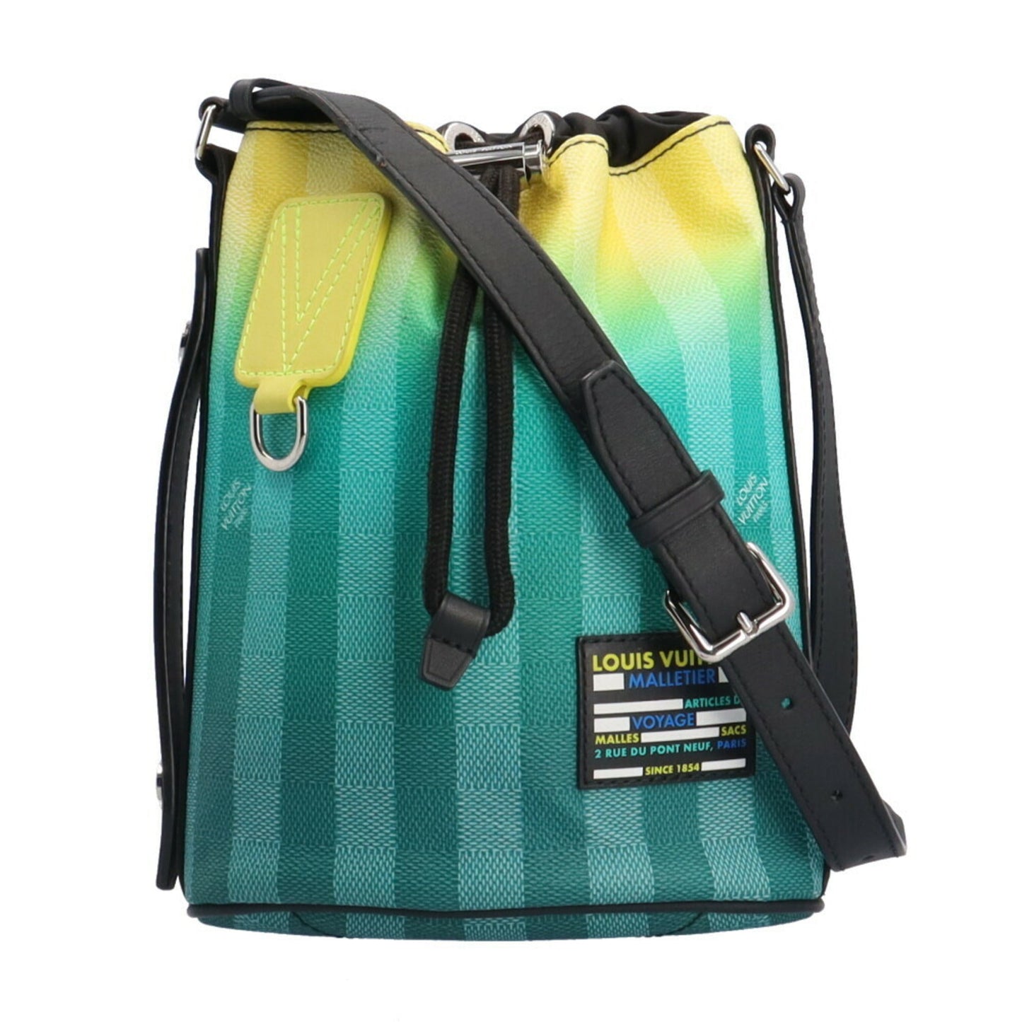 Louis Vuitton Green Yellow Pvc Shoulder Bag ()