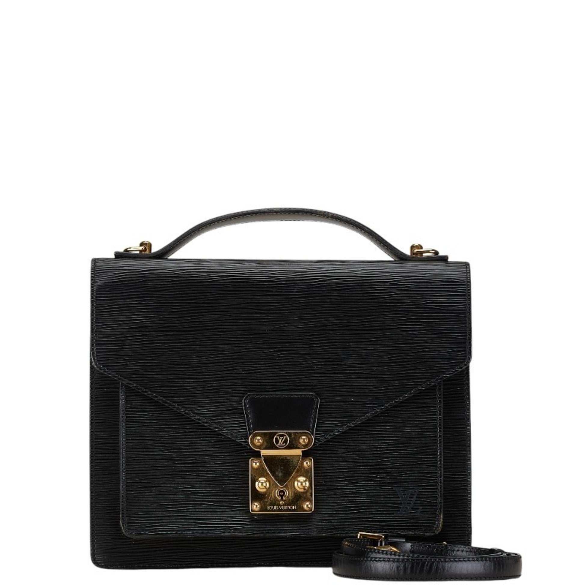Louis Vuitton Black Noir Epi Leather Handbag Shoulder Bag ()