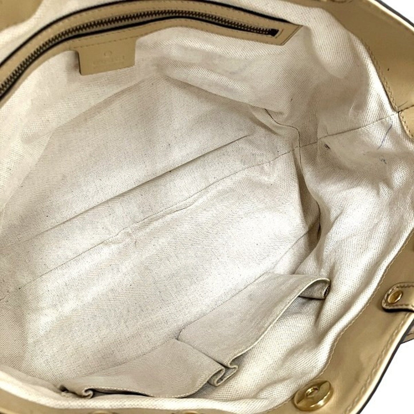 Gucci Beige Metallic Pink Canvas Leather Handbag