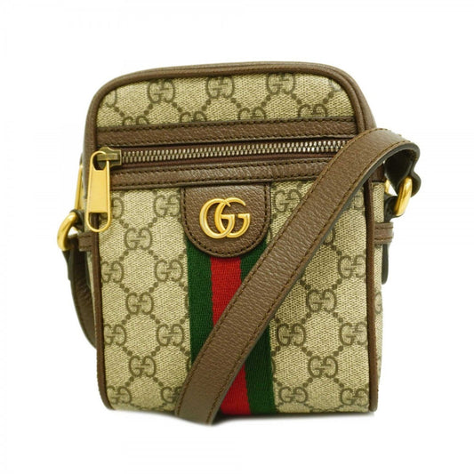 Gucci Brown Pvc Leather Shoulder Bag ()