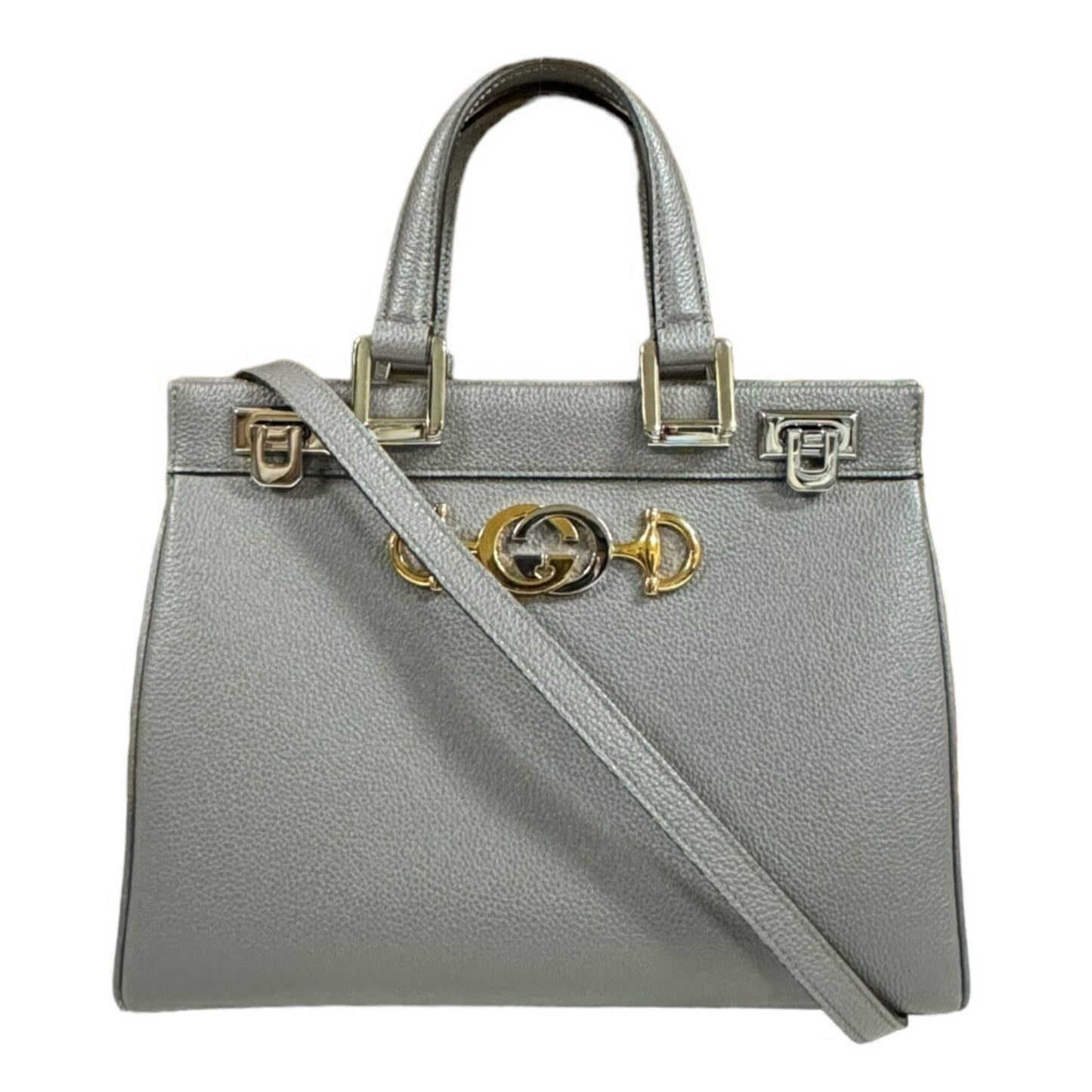 Gucci Daily Gray Leather Shoulder Bag ()