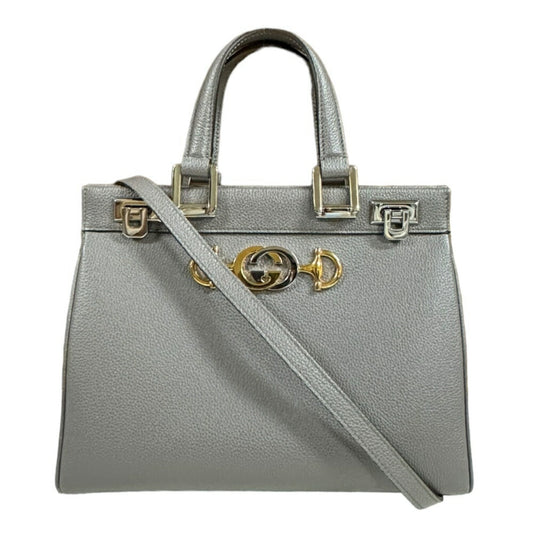 Gucci Daily Gray Leather Shoulder Bag ()