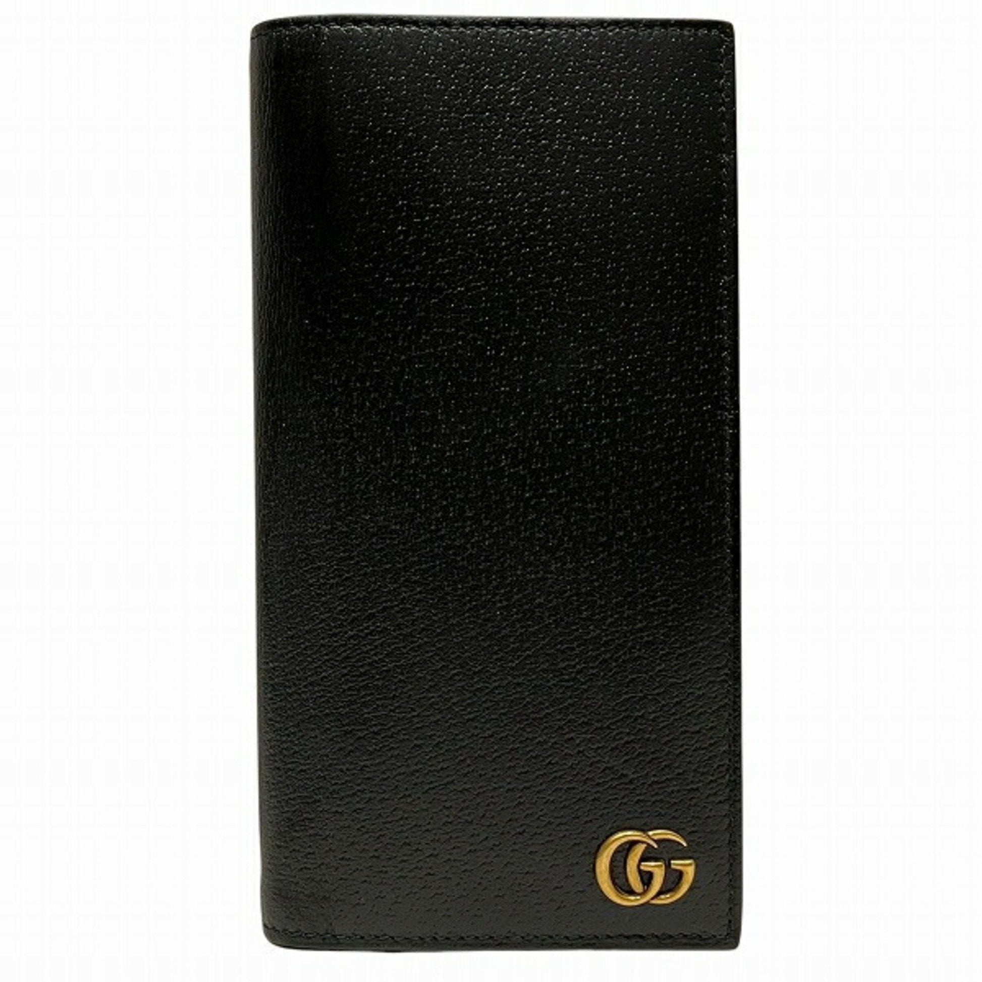 Gucci Black Leather Long Wallet (Bi-Fold) ()