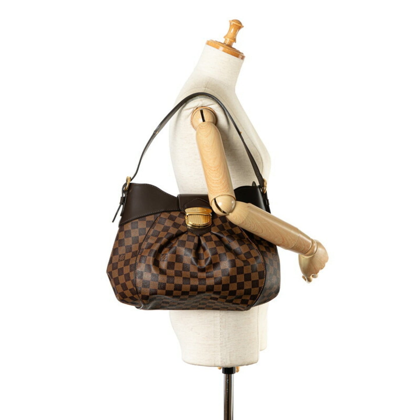 Louis Vuitton Brown Pvc Leather Pochette Pouch Shoulder Bag
