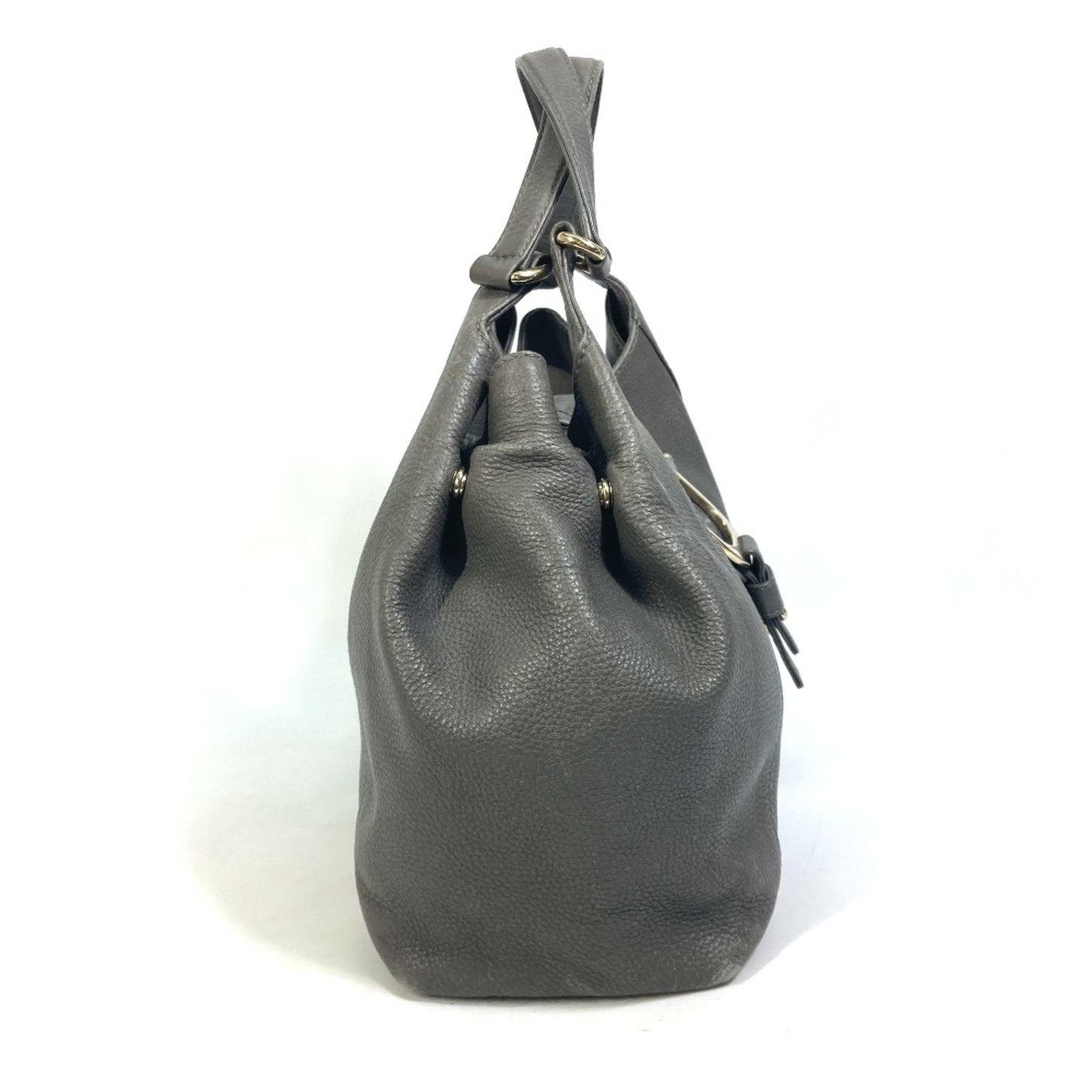 Gucci Gray Leather Tote Bag