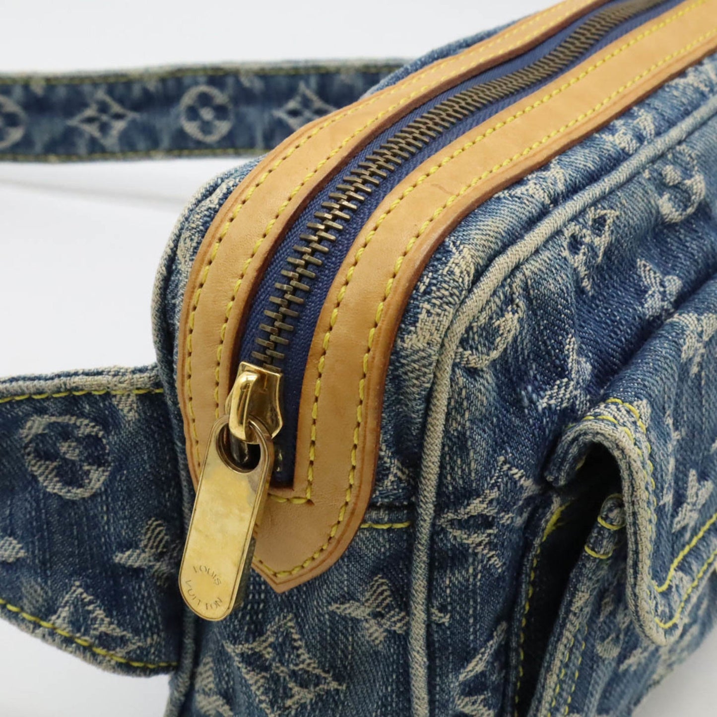 Louis Vuitton Blue Monogram Denim Fanny Pack Shoulder Bag