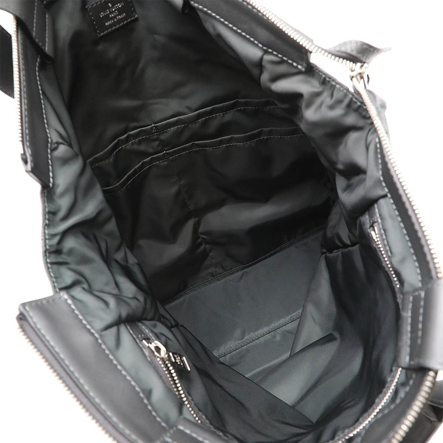 Louis Vuitton Gray Leather Shoulder Bag Tote Bag