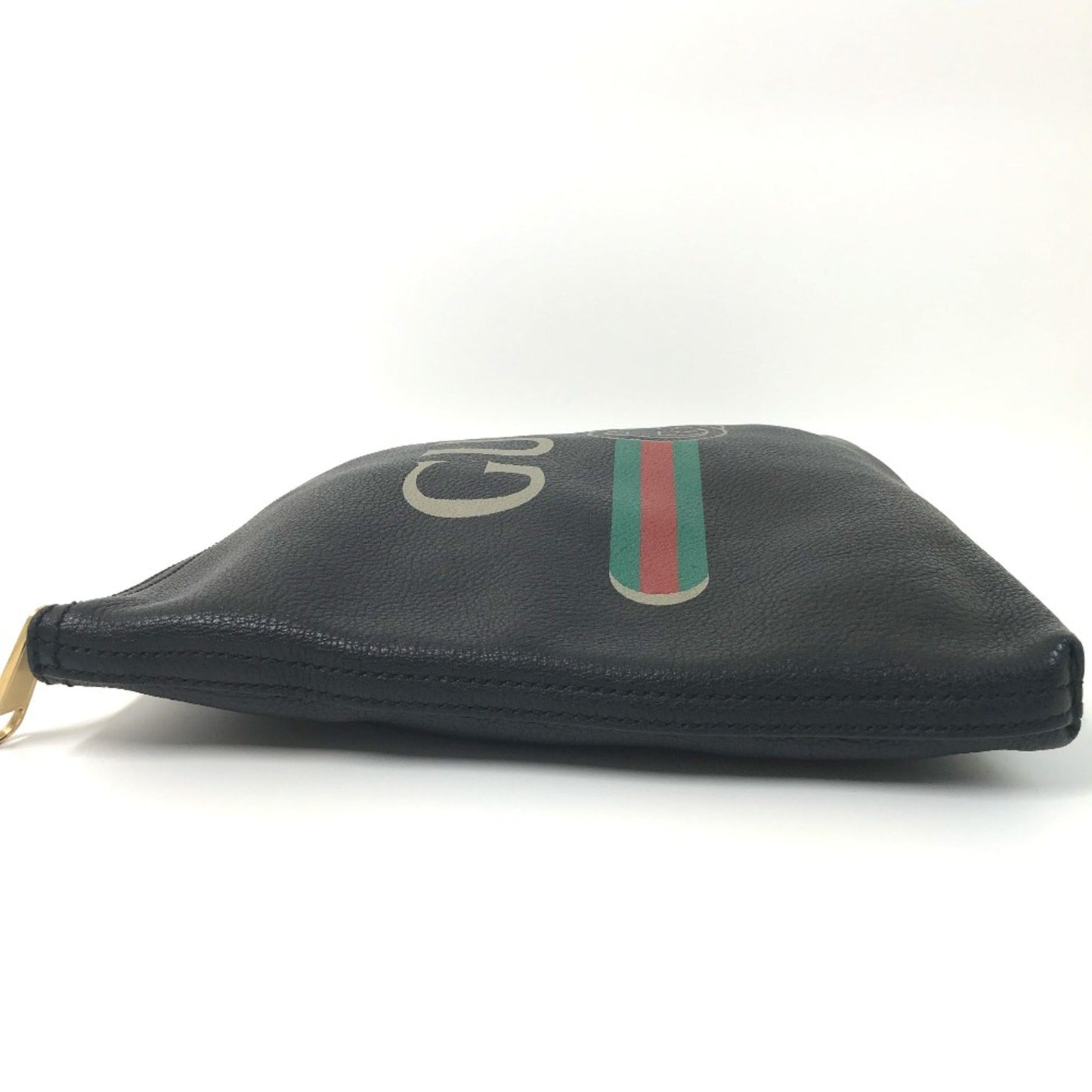 Gucci Black Leather Clutch Bag