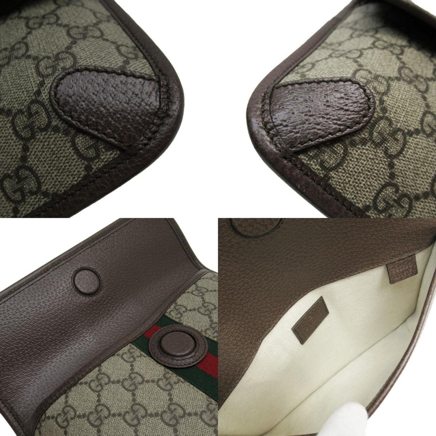 Gucci Beige Brown Pvc Sling Bag