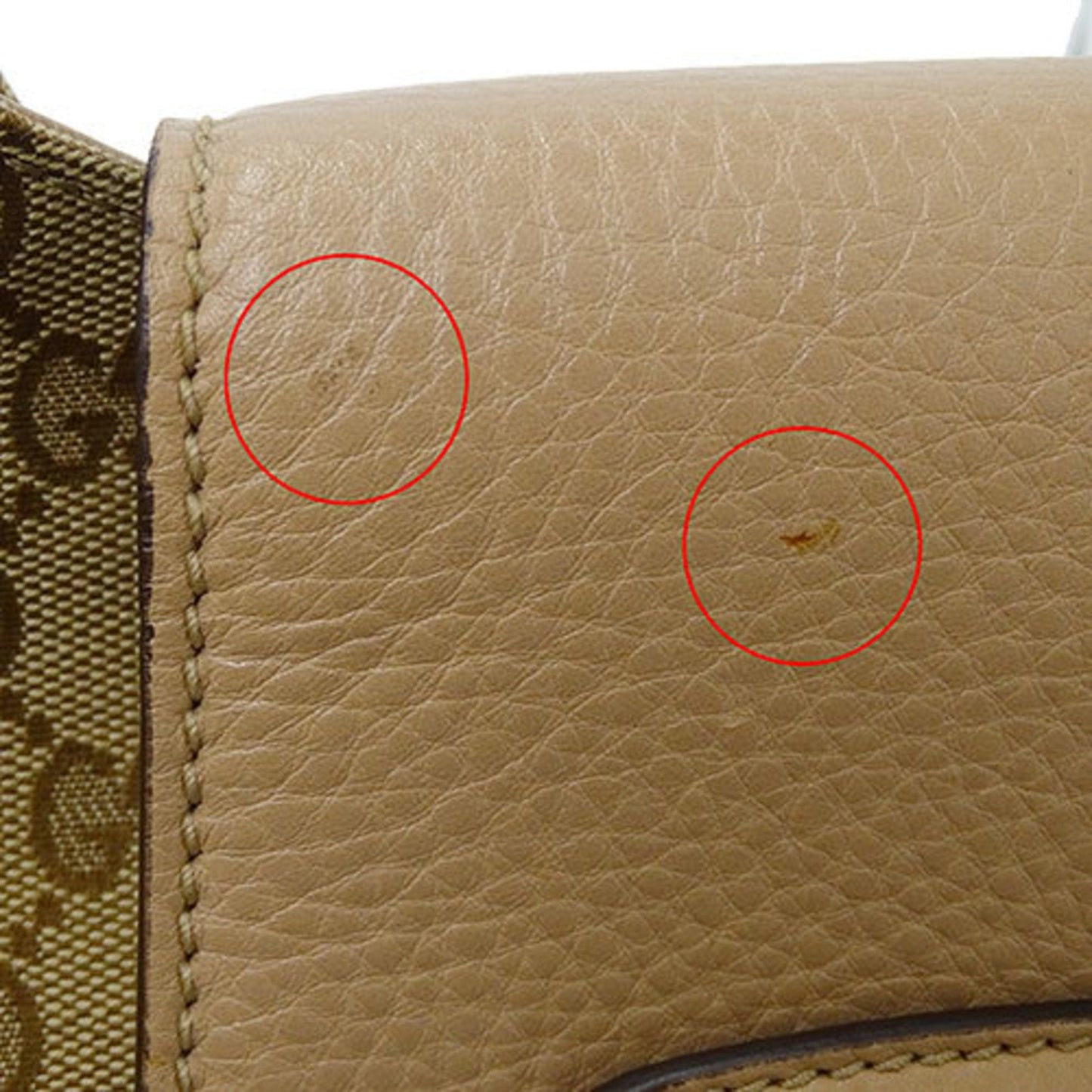 Gucci Beige Pink Gg Canvas Leather Handbag Shoulder Bag