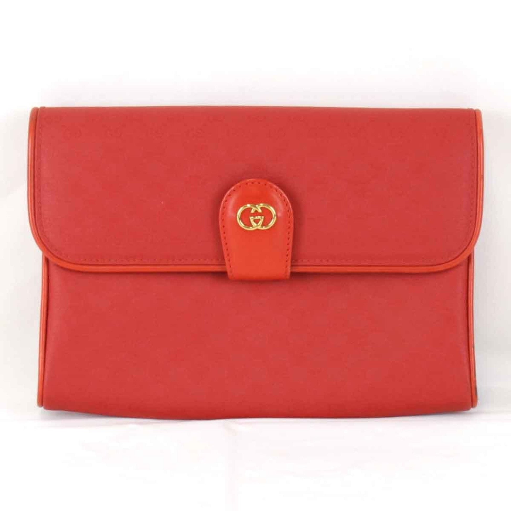 Gucci Red Color Pvc Leather Clutch Bag ()