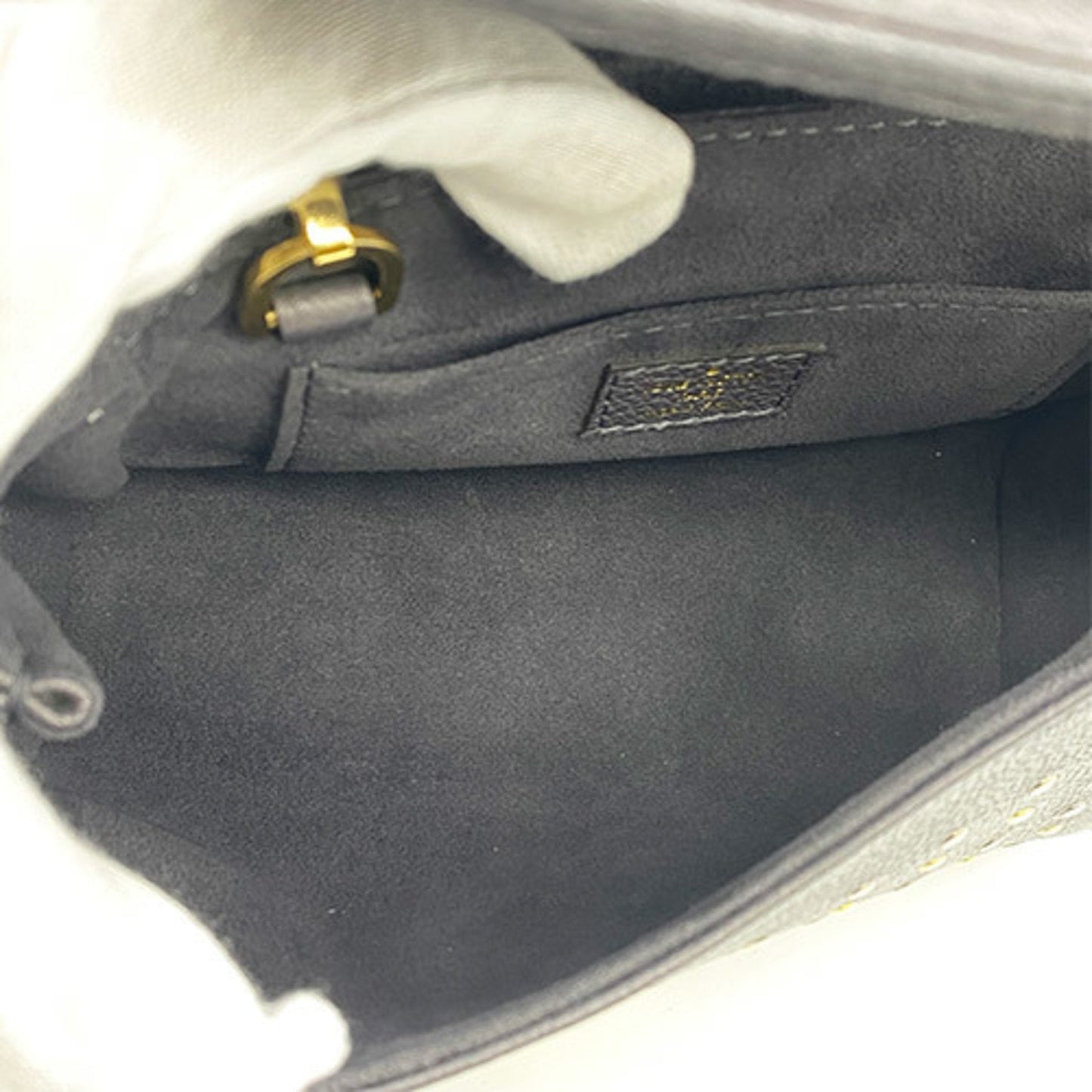 Louis Vuitton Gray Leather Shoulder Bag