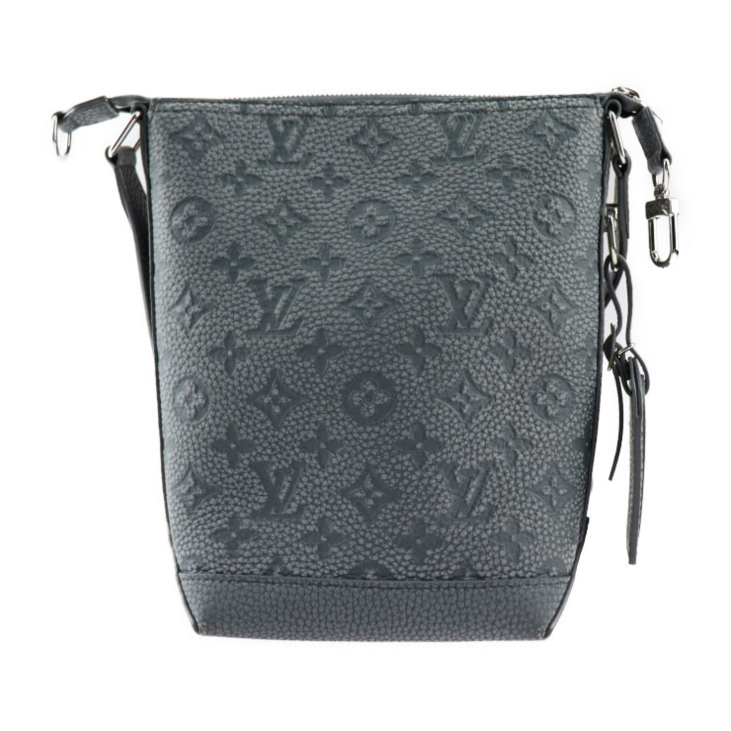 Louis Vuitton Gray Leather Handbag Shoulder Bag Tote Bag