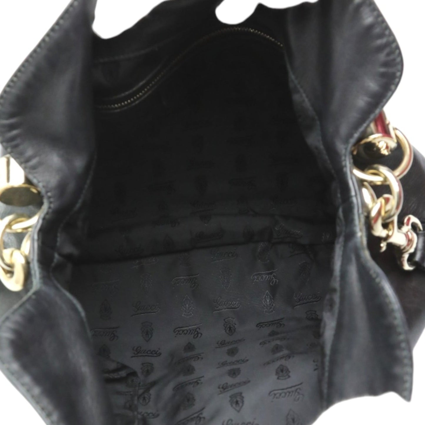Gucci Black Leather Tote Bag