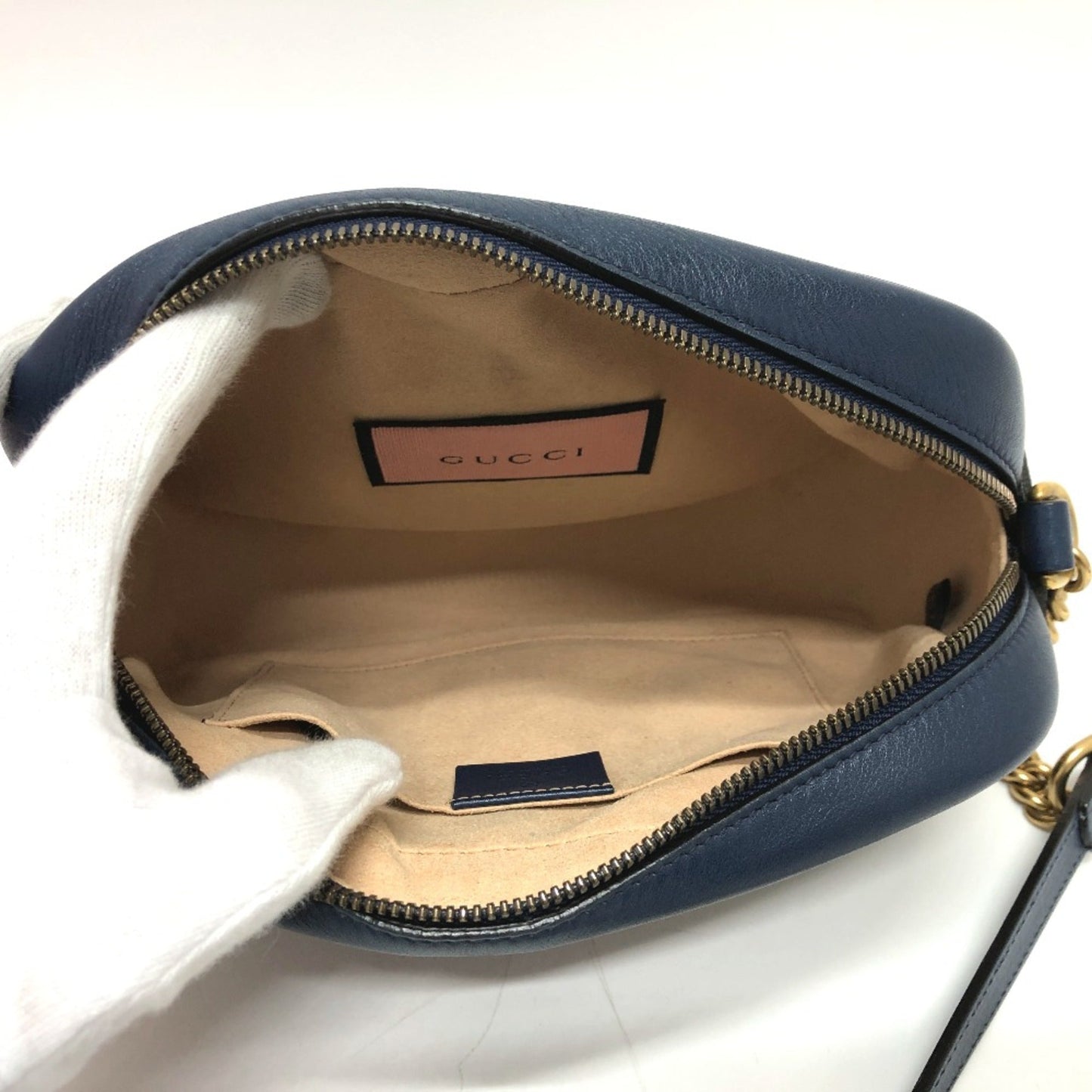 Gucci Blue Leather Shoulder Bag