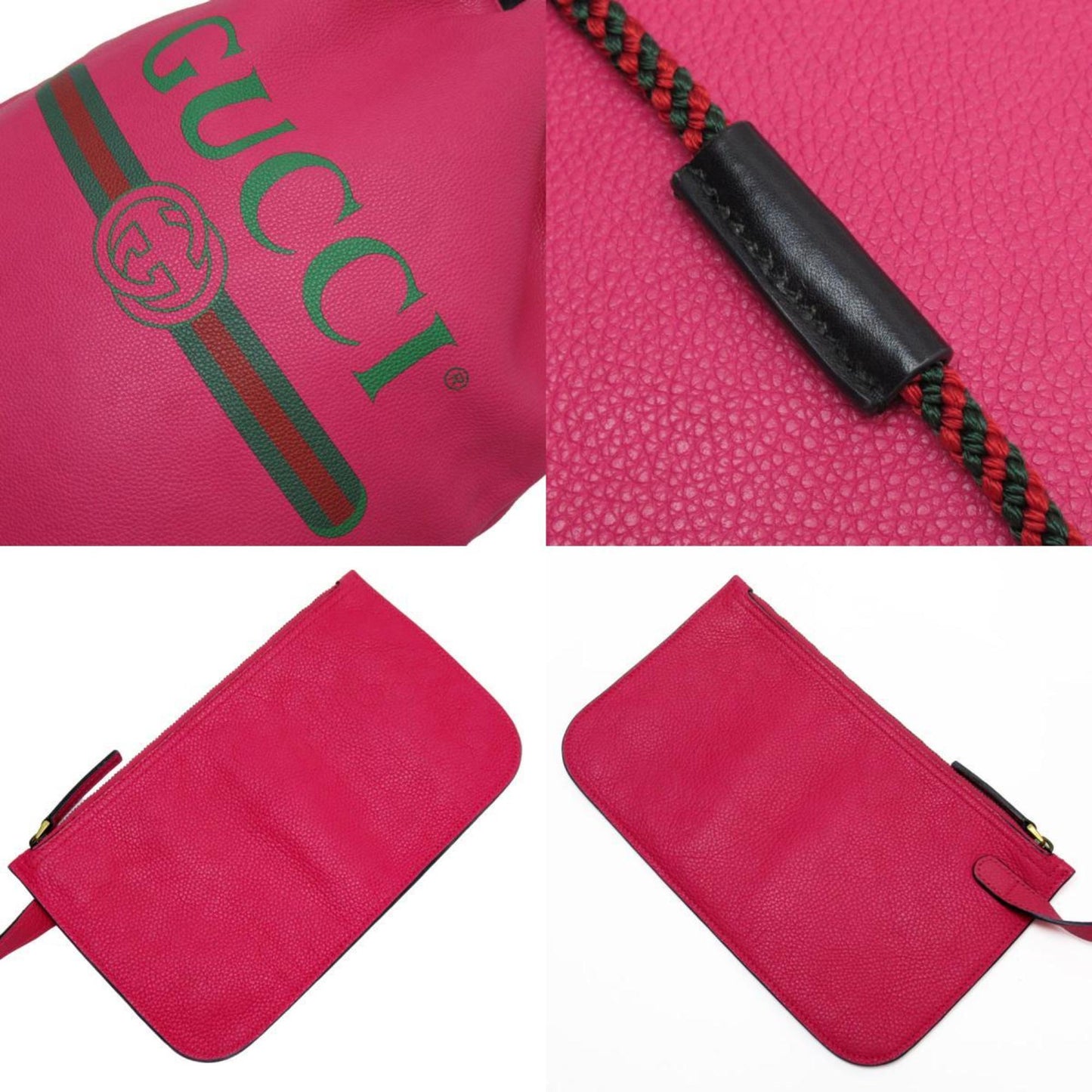 Gucci Black Pink Leather Backpack