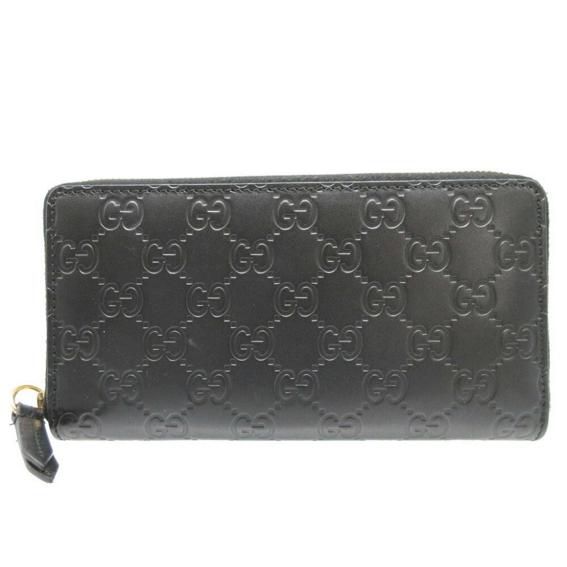 Gucci Black Leather Long Wallet (Bi-Fold) ()