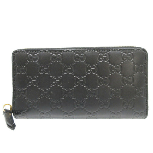 Gucci Black Leather Long Wallet (Bi-Fold) ()