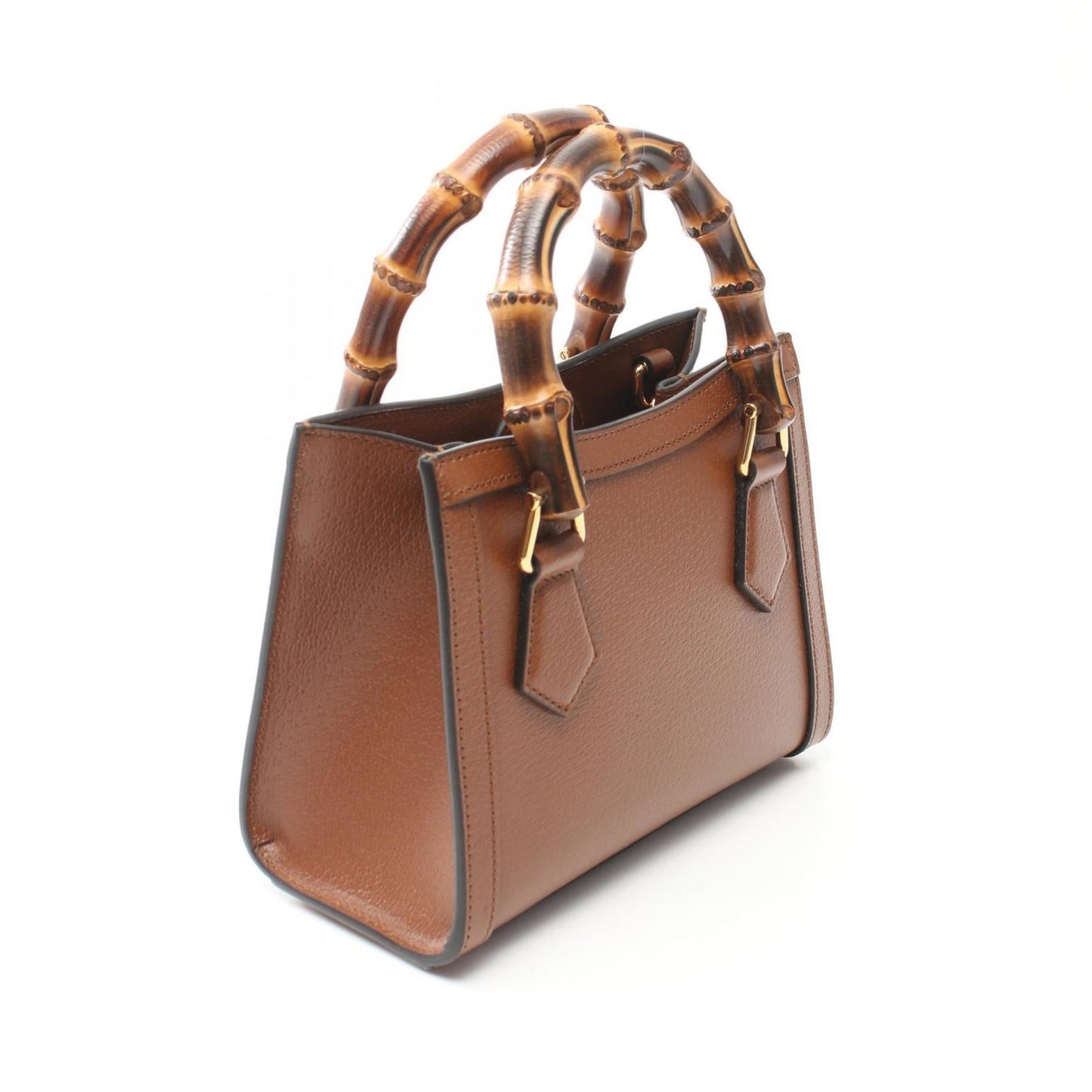 Gucci Brown Leather Handbag Tote Bag