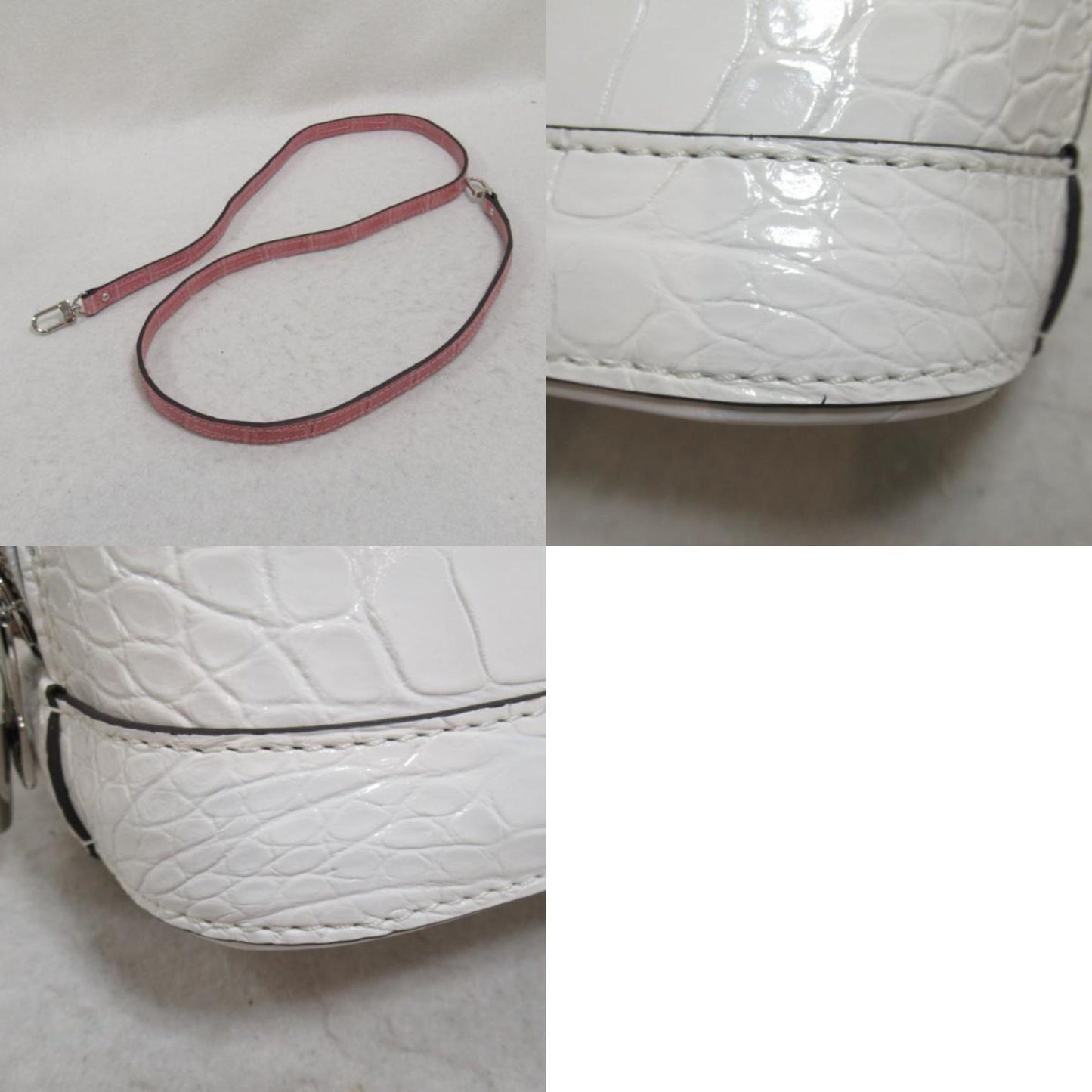 Louis Vuitton White Coated Canvas Pvc Shoulder Bag