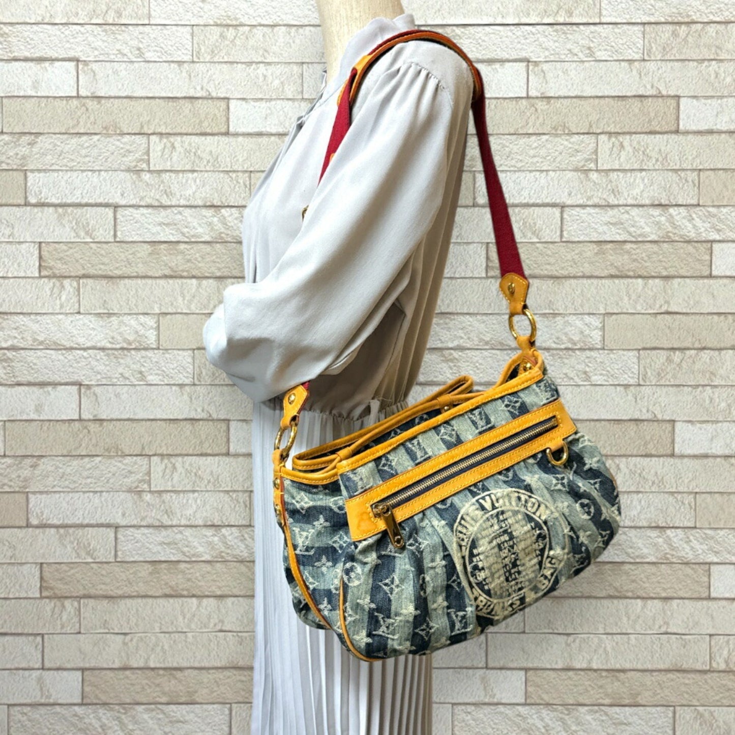 Louis Vuitton Blue Monogram Denim Shoulder Bag