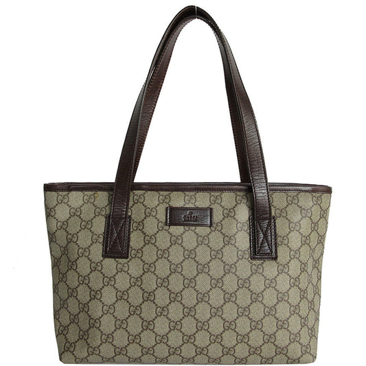 Gucci Beige Brown Pvc Leather Shoulder Bag Tote Bag ()