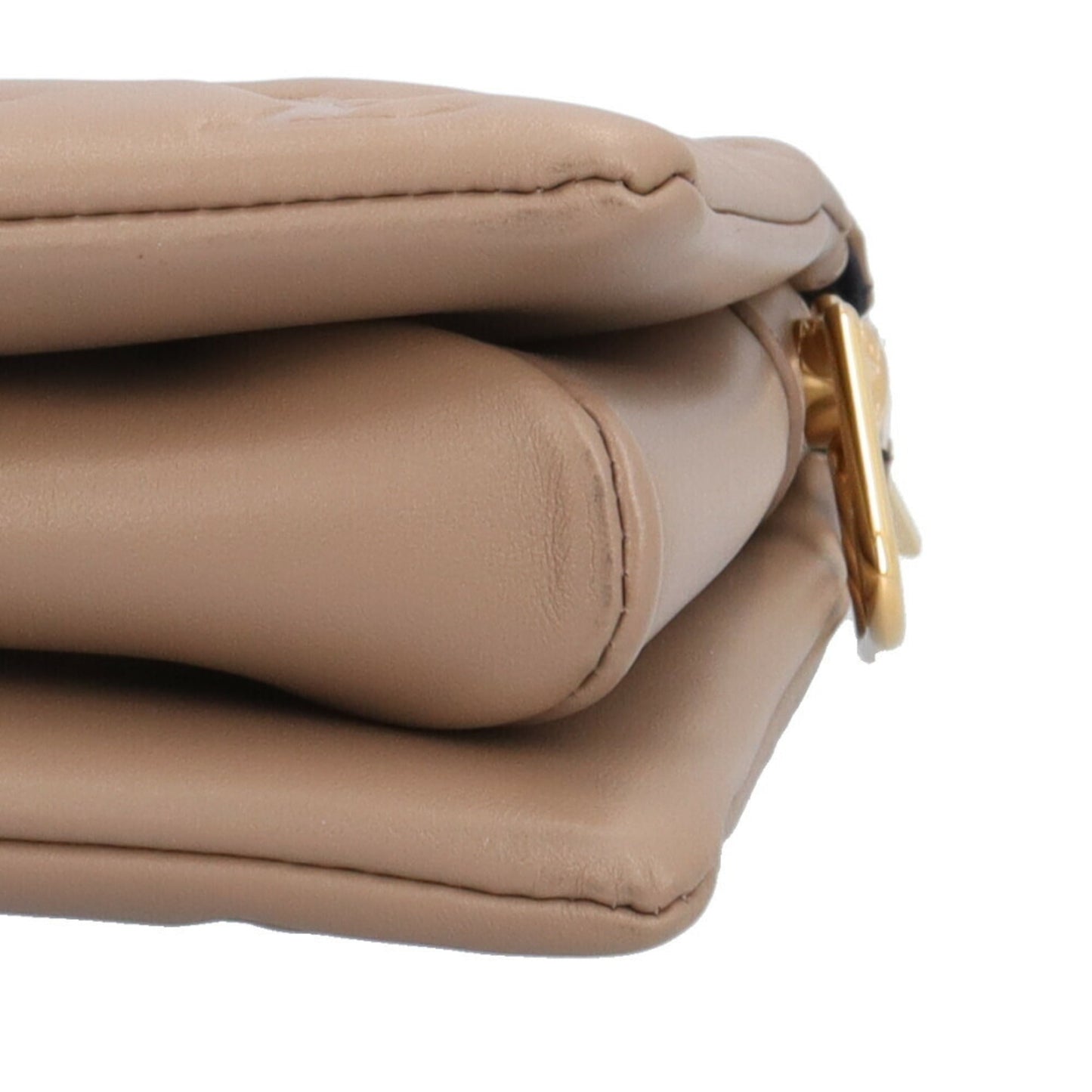 Louis Vuitton Beige Taupe Leather Shoulder Bag