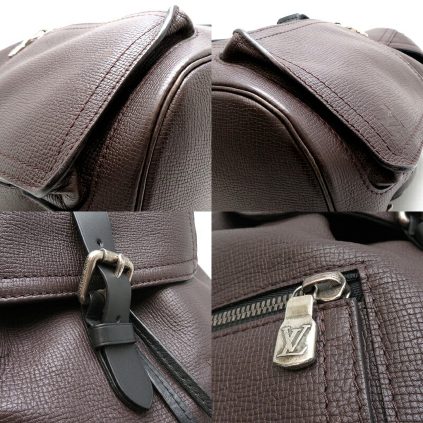 Louis Vuitton Marron Utah Leather Backpack