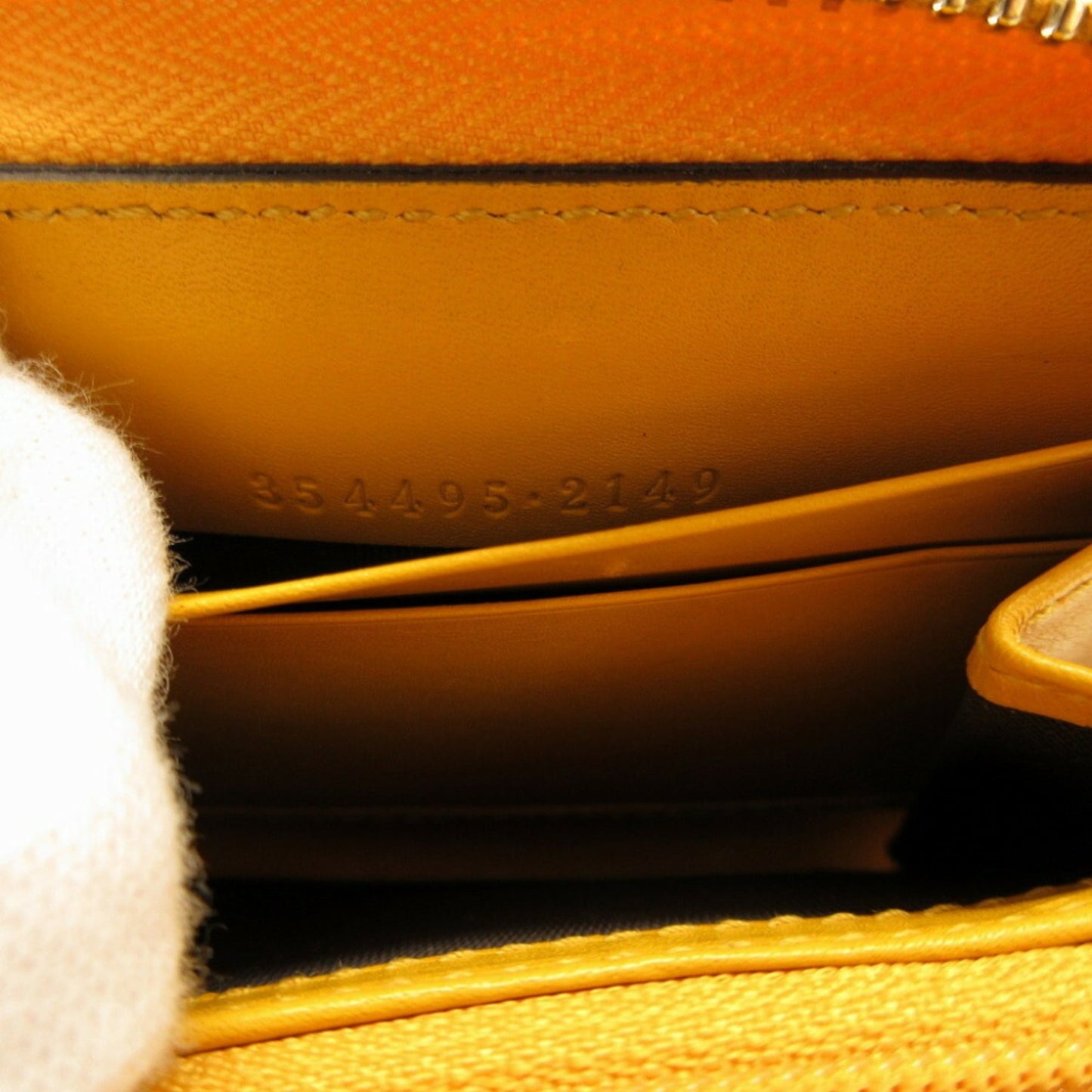 Gucci Yellow Leather Coin Purse/Coin Case