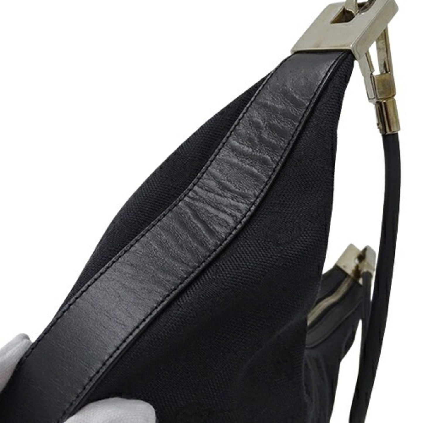 Gucci Black Gg Canvas Shoulder Bag