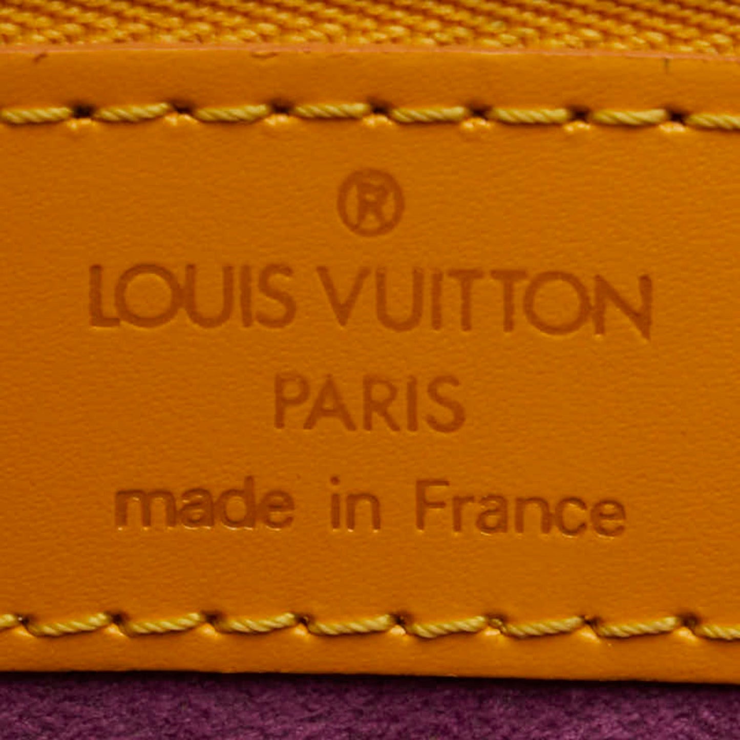 Louis Vuitton Yellow Leather Shoulder Bag Tote Bag