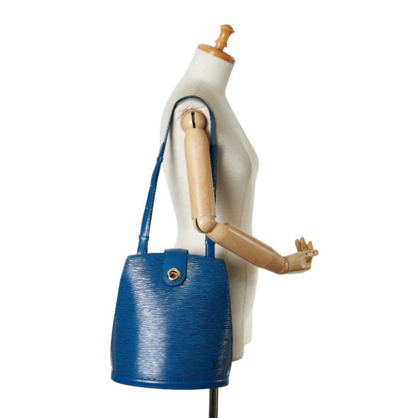Louis Vuitton Toledo Blue Leather Shoulder Bag