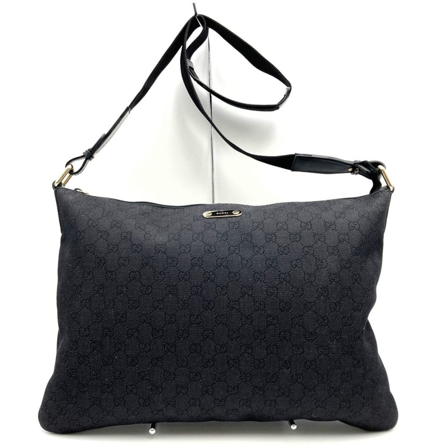 Gucci Black Gg Canvas Shoulder Bag Sling Bag