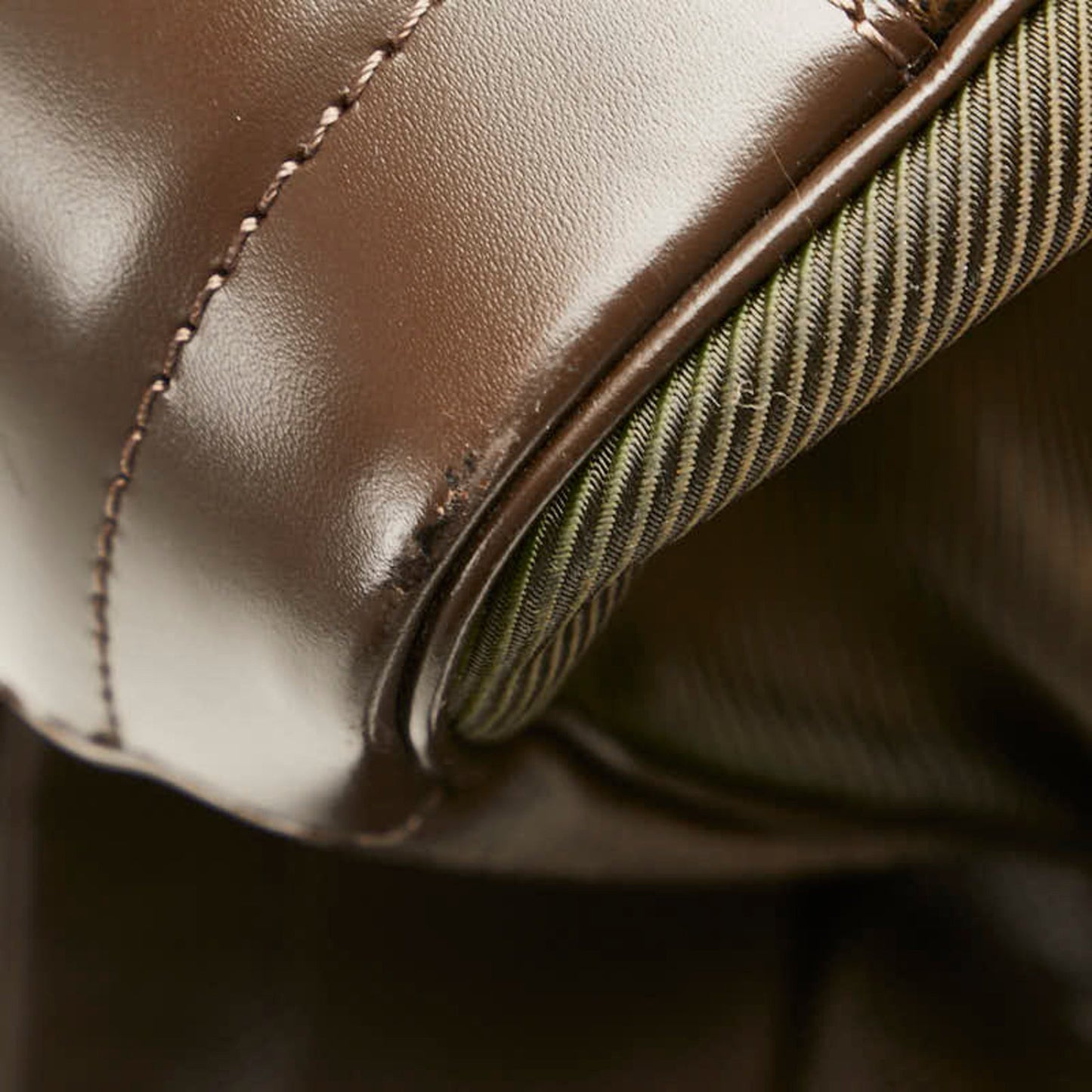 Louis Vuitton Acajou Brown Leather Shoulder Bag