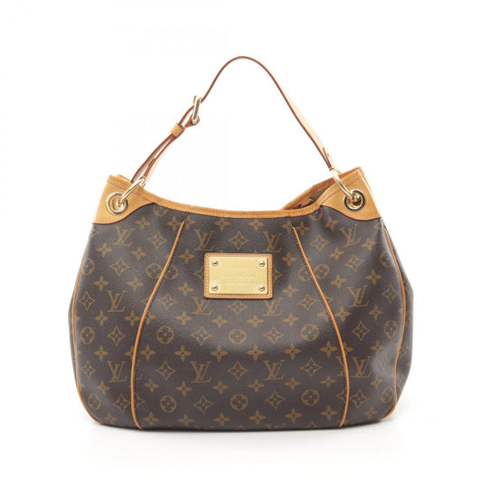 Louis Vuitton Brown Coated Canvas Leather Shoulder Bag ()