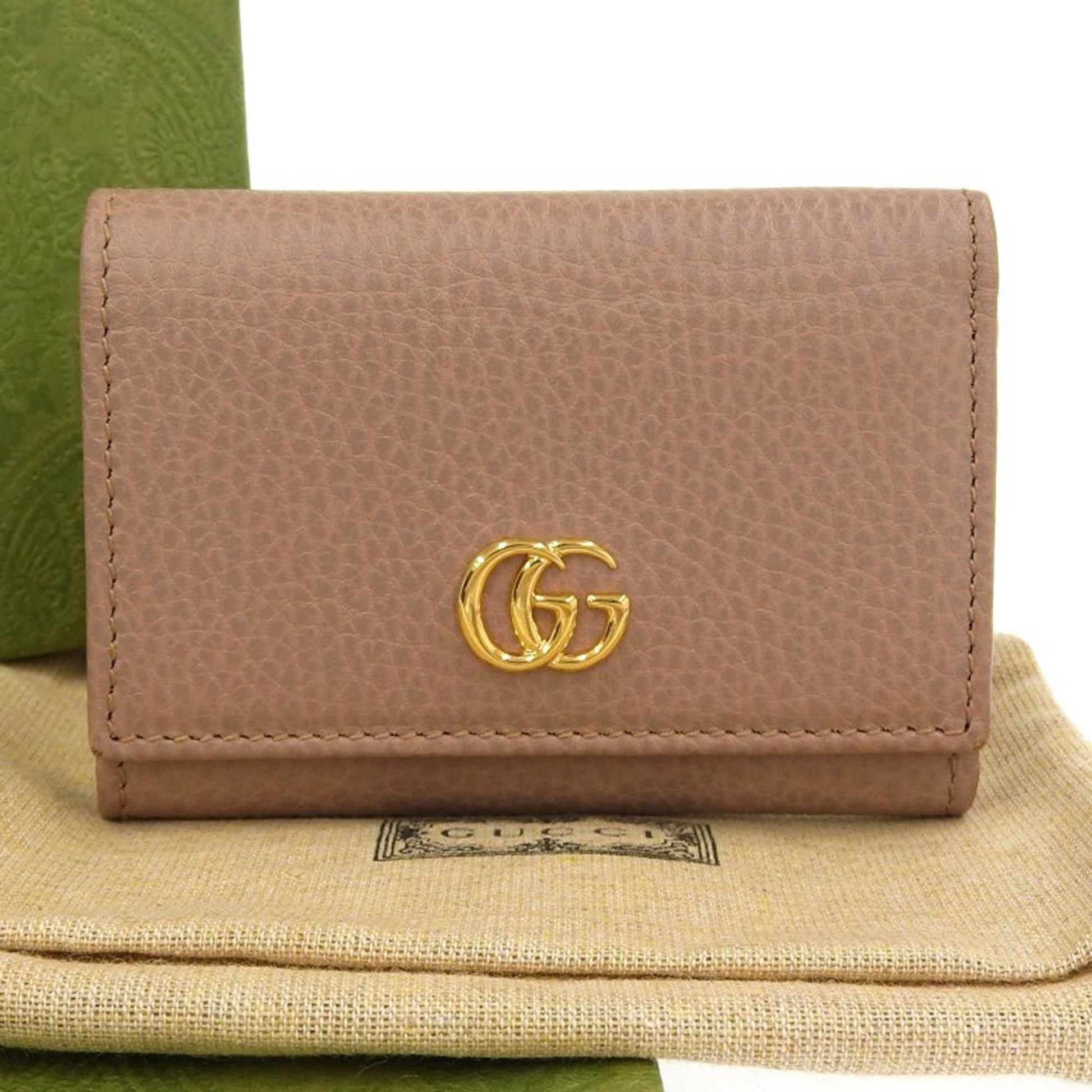 Gucci Beige Leather Coin Purse/Coin Case ()