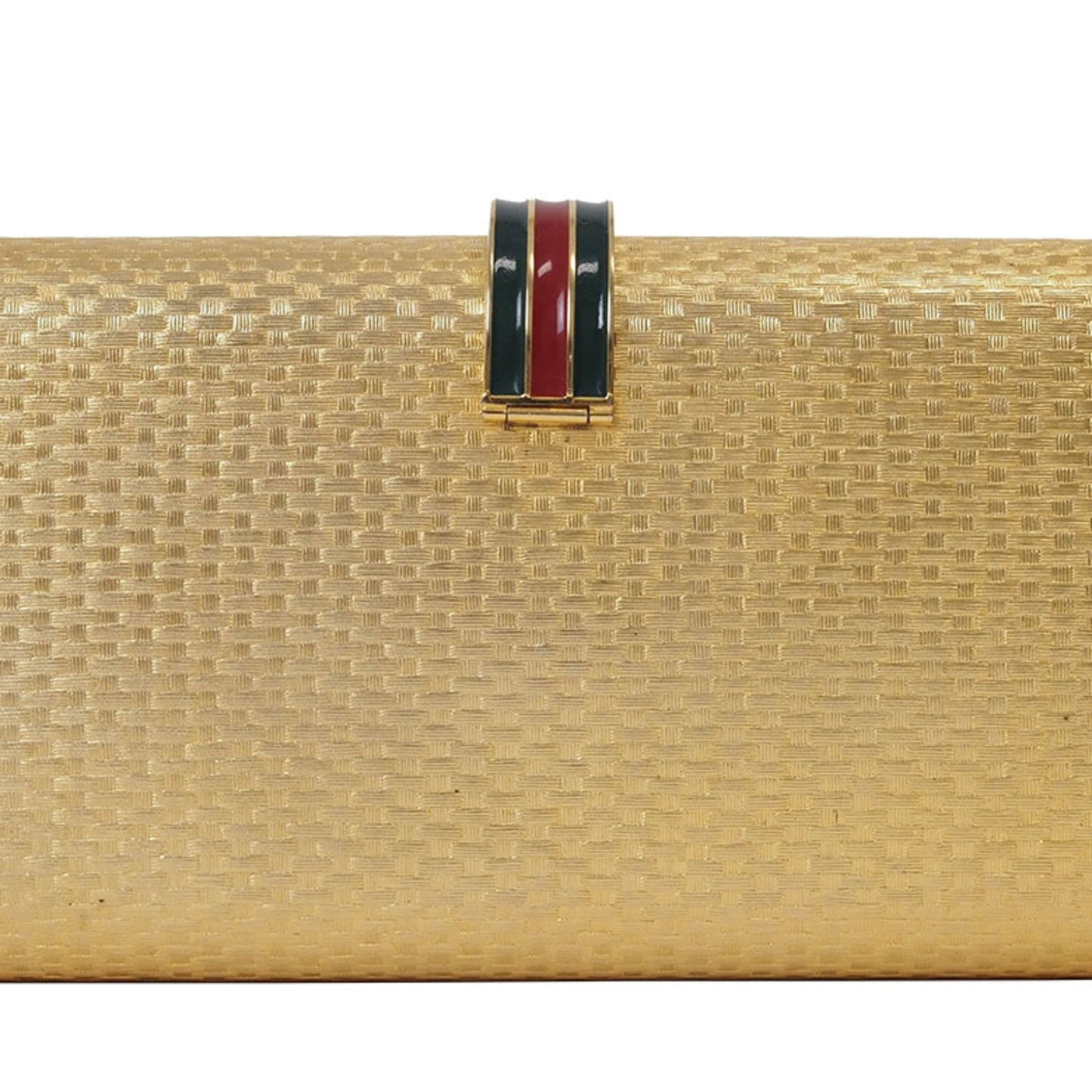 Gucci Gold Metal Clutch Bag