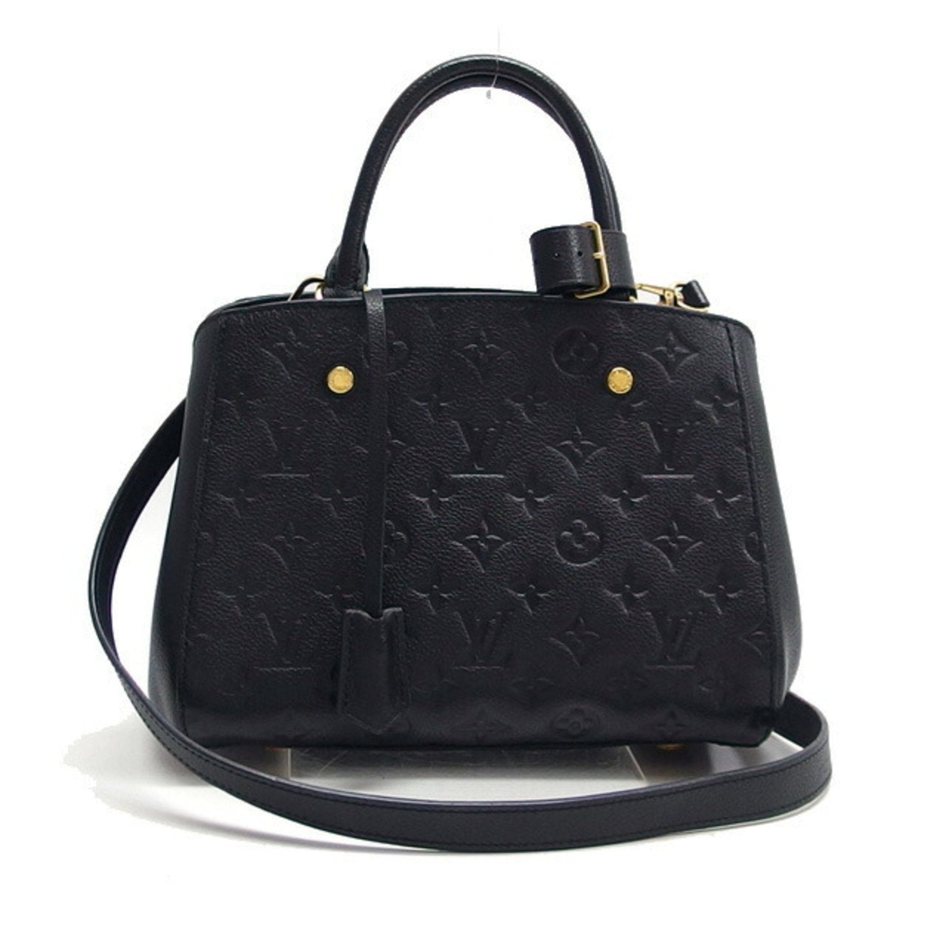 Louis Vuitton Black Noir Monogram Empreinte Leather Handbag Shoulder Bag ()