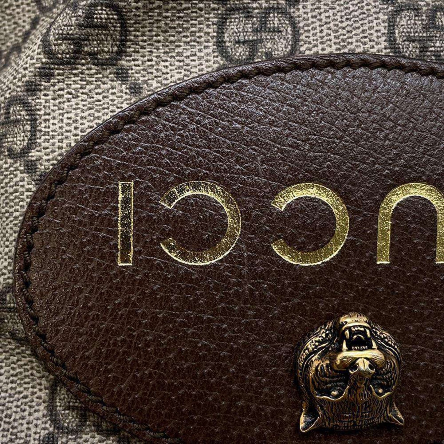 Gucci Beige Brown Gg Supreme Backpack