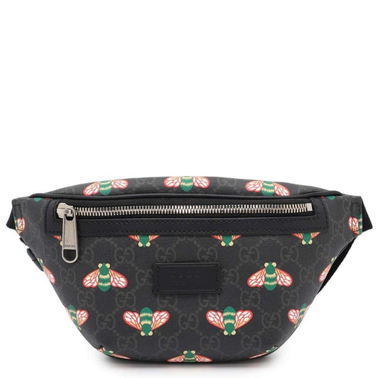 Gucci Black Gg Supreme Fanny Pack Sling Bag ()